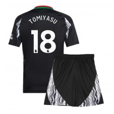 Arsenal Takehiro Tomiyasu #18 Bortedraktsett Barn 2024-25 Kortermet (+ korte bukser)